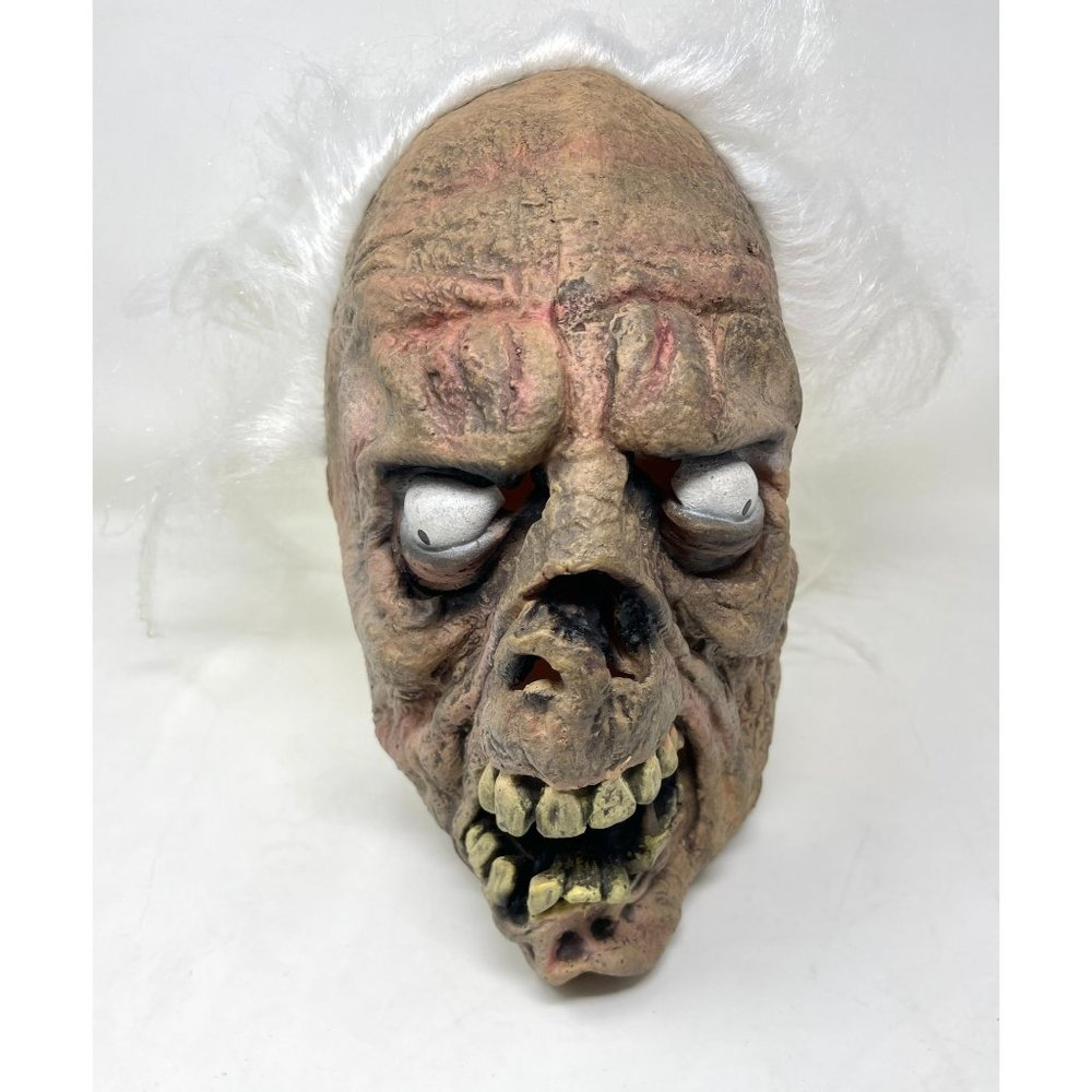 The Paper‎ Magic Group Halloween 2003 Mask Creepy Zombie Full Head White Hair